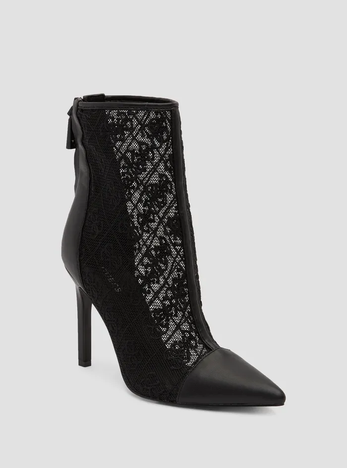 Women Heels GUESS Black Sinthy Logo Boots