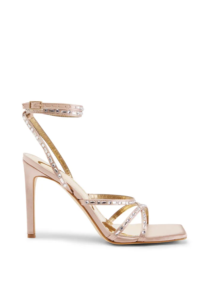 Women Heels GUESS Nude Sabia Embellished High Heels Women Heels GUESS Nude Sabia Embellished High Heels