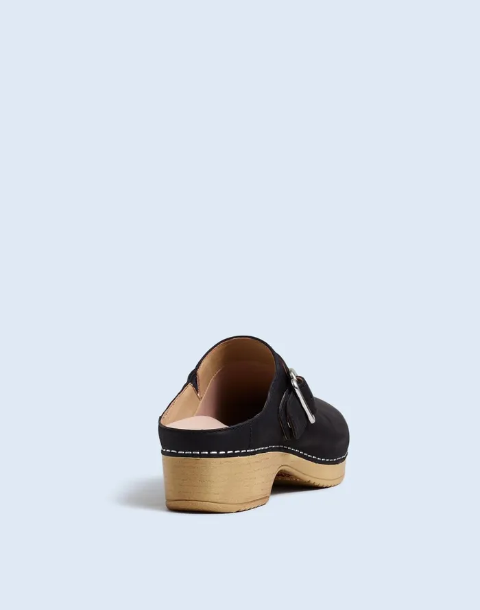 Women Heels Madewell Madewell X Dansko Brinn Mules In Leather Black