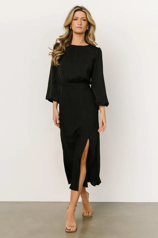 Women High Line Midi Dress Black Baltic Born Midi Dresses