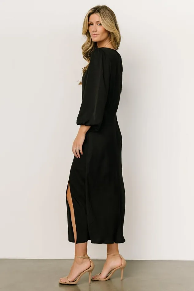 Women High Line Midi Dress Black Baltic Born Midi Dresses Women High Line Midi Dress Black Baltic Born Midi Dresses