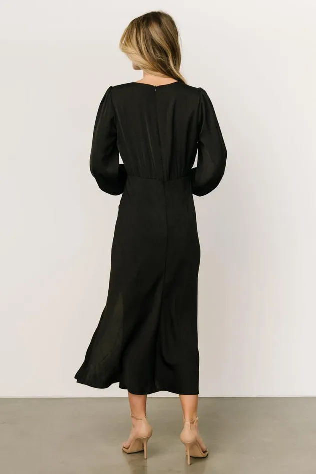 Women High Line Midi Dress Black Baltic Born Midi Dresses Women High Line Midi Dress Black Baltic Born Midi Dresses