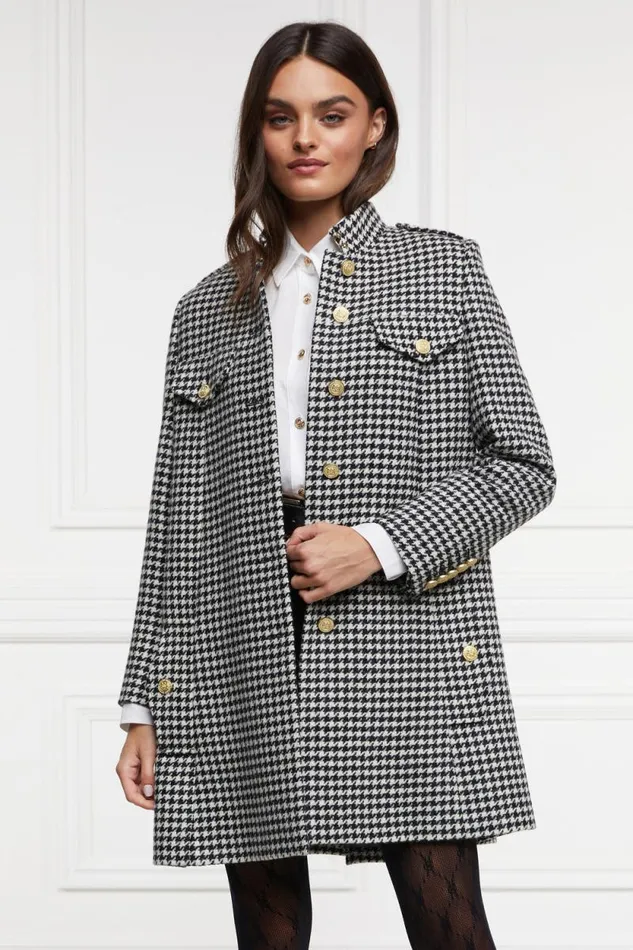 Women Highbury Cape Coat Houndstooth Holland Cooper Tailoring