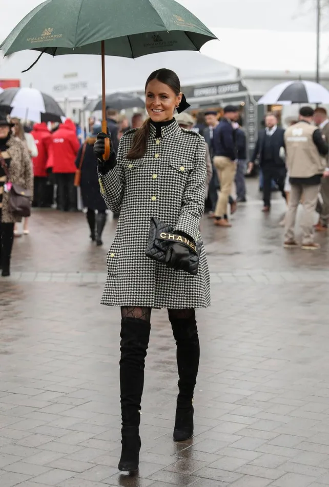 Women Highbury Cape Coat Houndstooth Holland Cooper Tailoring