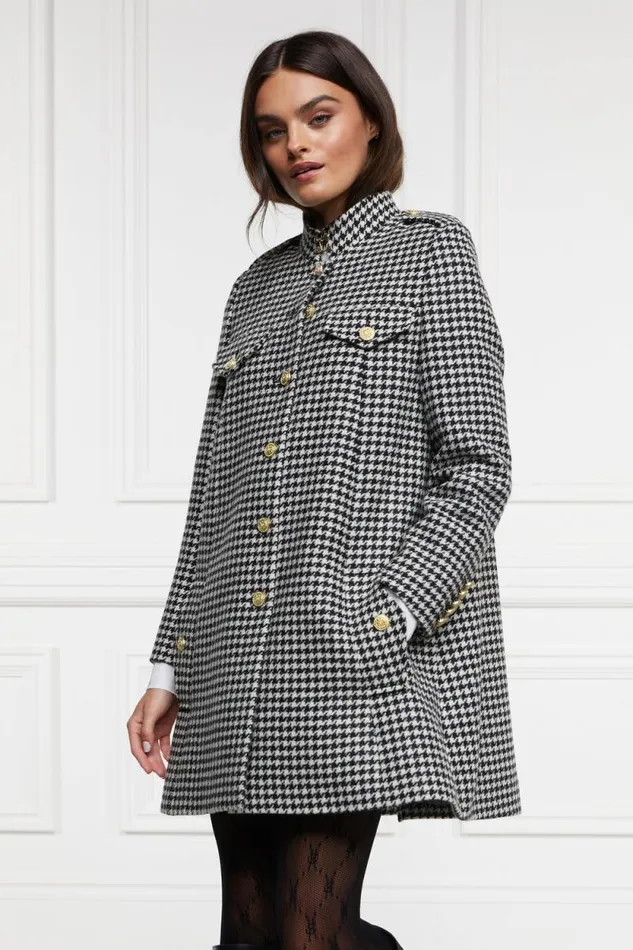Women Highbury Cape Coat Houndstooth Holland Cooper Tailoring