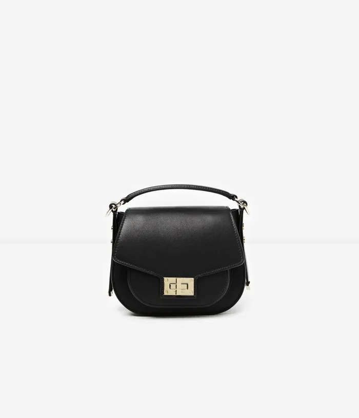 Women Hobo Mini Leather Bag In Black THE KOOPLES Bags