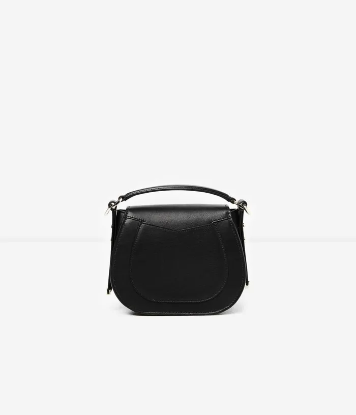 Women Hobo Mini Leather Bag In Black THE KOOPLES Bags