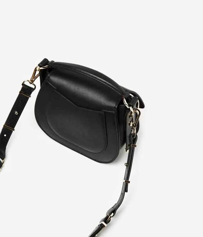 Women Hobo Mini Leather Bag In Black THE KOOPLES Bags