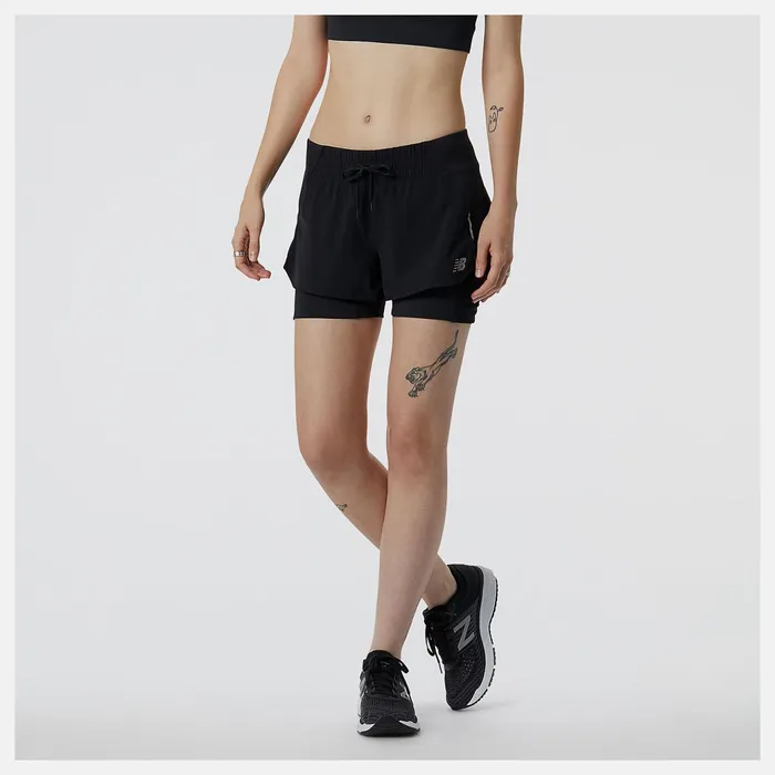 Women Impact Run 2in1 Short Black New Balance Shorts