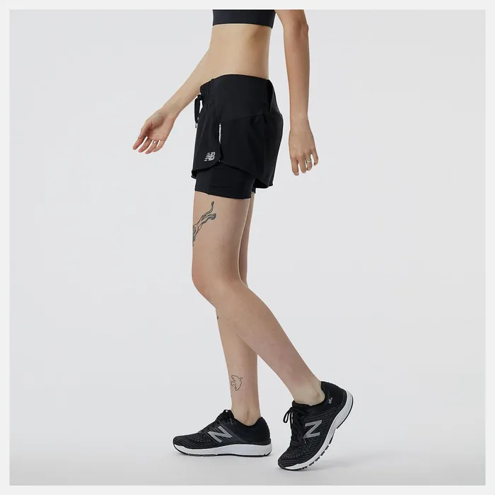 Women Impact Run 2in1 Short Black New Balance Shorts Women Impact Run 2in1 Short Black New Balance Shorts