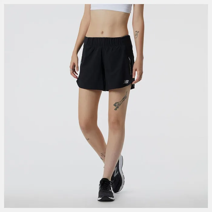 Women Impact Run 5in Short Black New Balance Shorts