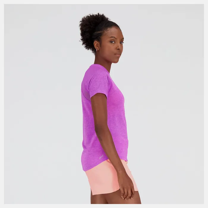 Women Impact Run Short Sleeve Cosmic Rose Heather New Balance Shirts Women Impact Run Short Sleeve Cosmic Rose Heather New Balance Shirts