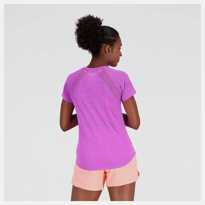 Women Impact Run Short Sleeve Cosmic Rose Heather New Balance Shirts Women Impact Run Short Sleeve Cosmic Rose Heather New Balance Shirts