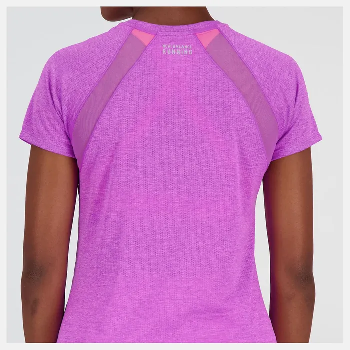 Women Impact Run Short Sleeve Cosmic Rose Heather New Balance Shirts Women Impact Run Short Sleeve Cosmic Rose Heather New Balance Shirts