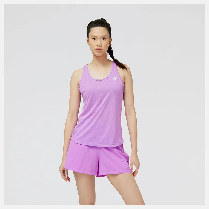 Women Impact Run Tank Cosmic Rose Heather New Balance Shirts