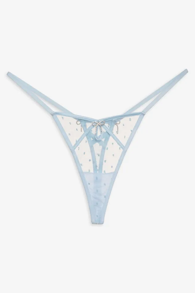 Women Izzy Thong Panty Blue For Love and Lemons Lingerie Women Izzy Thong Panty Blue For Love and Lemons Lingerie