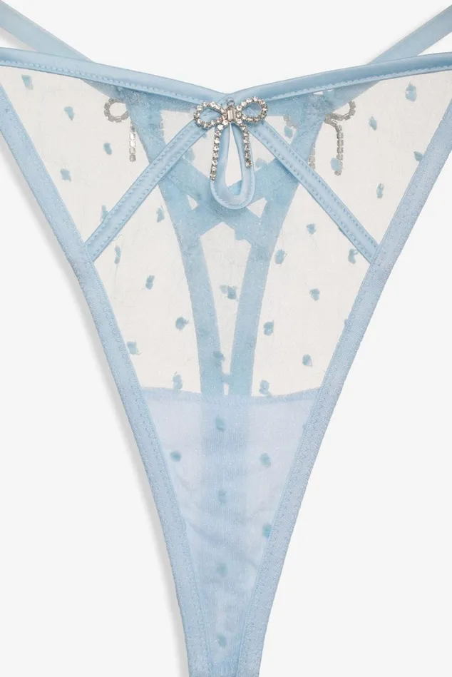 Women Izzy Thong Panty Blue For Love and Lemons Lingerie Women Izzy Thong Panty Blue For Love and Lemons Lingerie