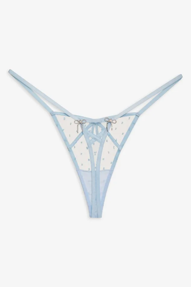 Women Izzy Thong Panty Blue For Love and Lemons Lingerie Women Izzy Thong Panty Blue For Love and Lemons Lingerie