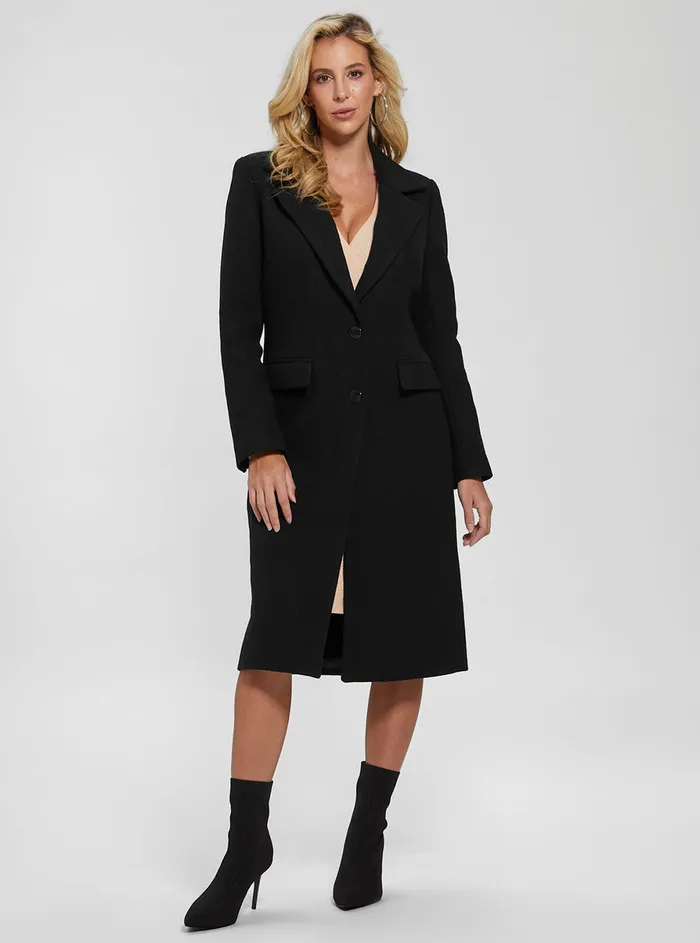 Women Jackets and Coats GUESS Black Laurence Coat Women Jackets and Coats GUESS Black Laurence Coat
