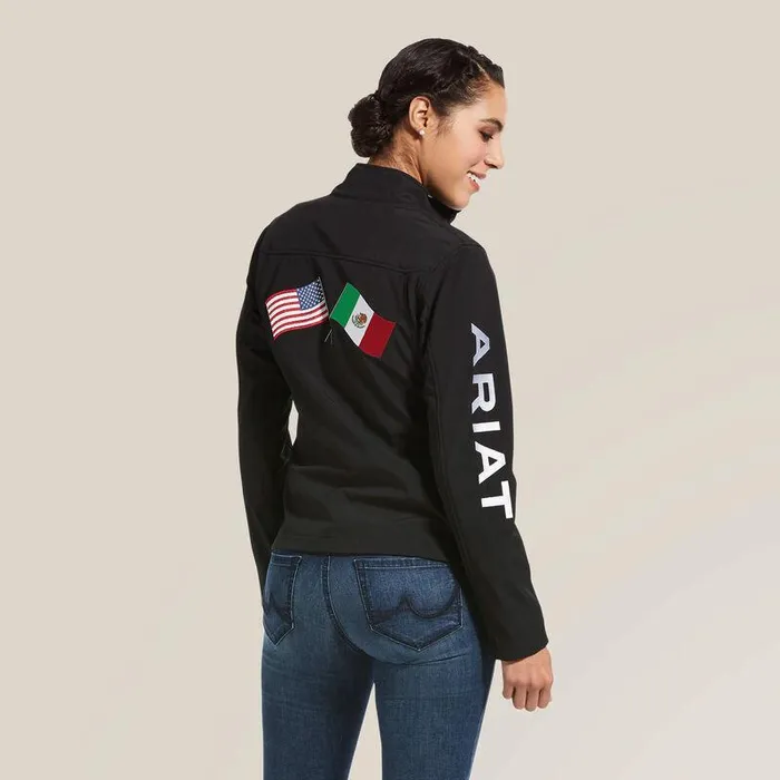 Women Jackets and Vests Ariat Classic Team USAMEX Softshell Jacket Black