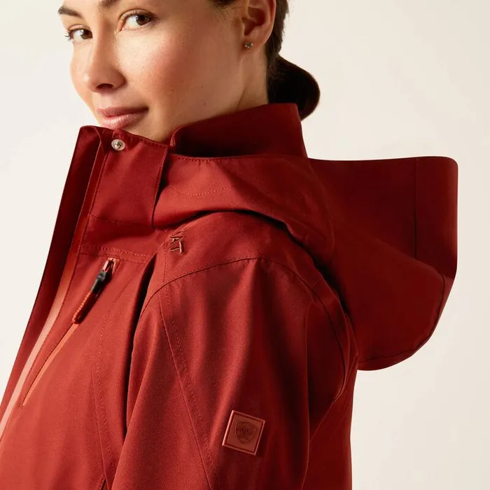 Women Jackets and Vests Ariat Coastal Waterproof Jacket Fired Brick Women Jackets and Vests Ariat Coastal Waterproof Jacket Fired Brick