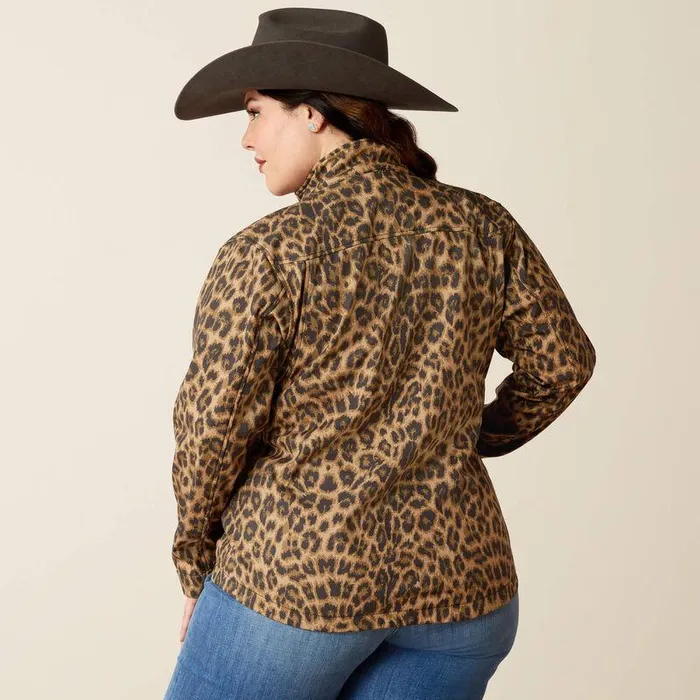 Women Jackets and Vests Ariat New Team Softshell Print Jacket Lila Leopard Women Jackets and Vests Ariat New Team Softshell Print Jacket Lila Leopard