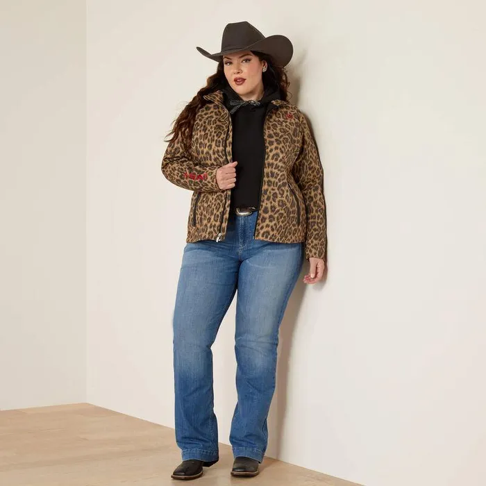 Women Jackets and Vests Ariat New Team Softshell Print Jacket Lila Leopard Women Jackets and Vests Ariat New Team Softshell Print Jacket Lila Leopard