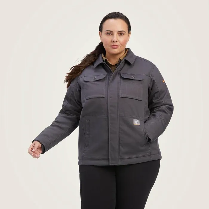 Women Jackets and Vests Ariat Rebar DuraCanvas SherpaLined Coat Rebar Grey Women Jackets and Vests Ariat Rebar DuraCanvas SherpaLined Coat Rebar Grey