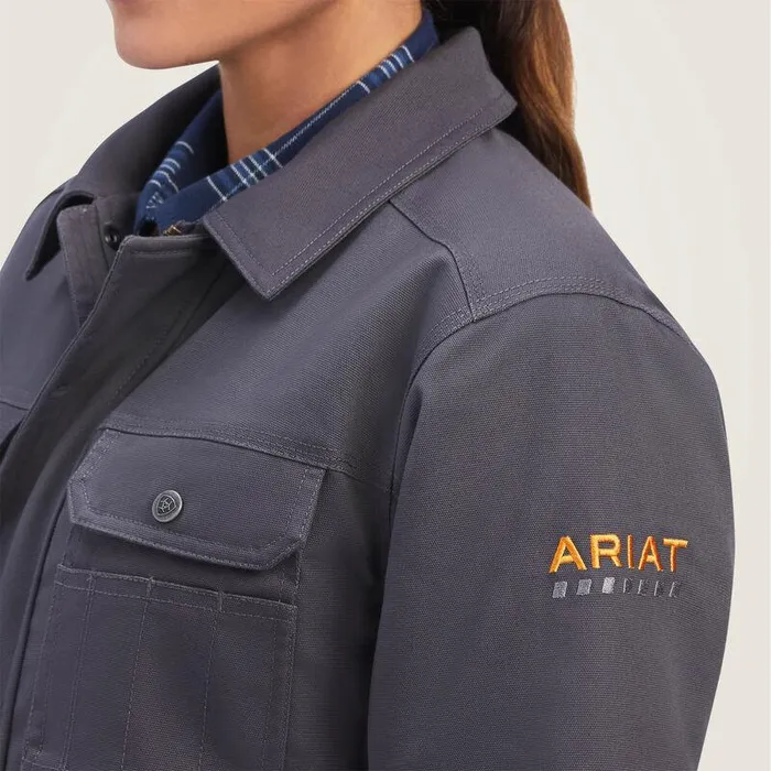 Women Jackets and Vests Ariat Rebar DuraCanvas SherpaLined Coat Rebar Grey Women Jackets and Vests Ariat Rebar DuraCanvas SherpaLined Coat Rebar Grey