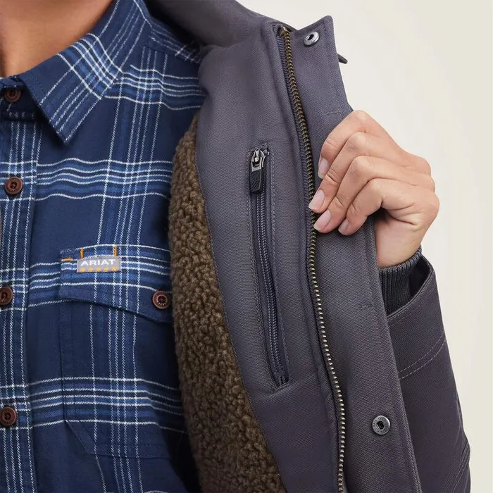 Women Jackets and Vests Ariat Rebar DuraCanvas SherpaLined Coat Rebar Grey Women Jackets and Vests Ariat Rebar DuraCanvas SherpaLined Coat Rebar Grey