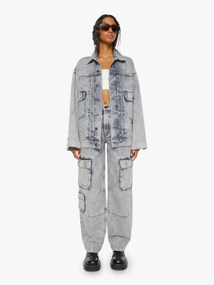 Women Jackets Mother Denim SNACKS The Big Bite Black