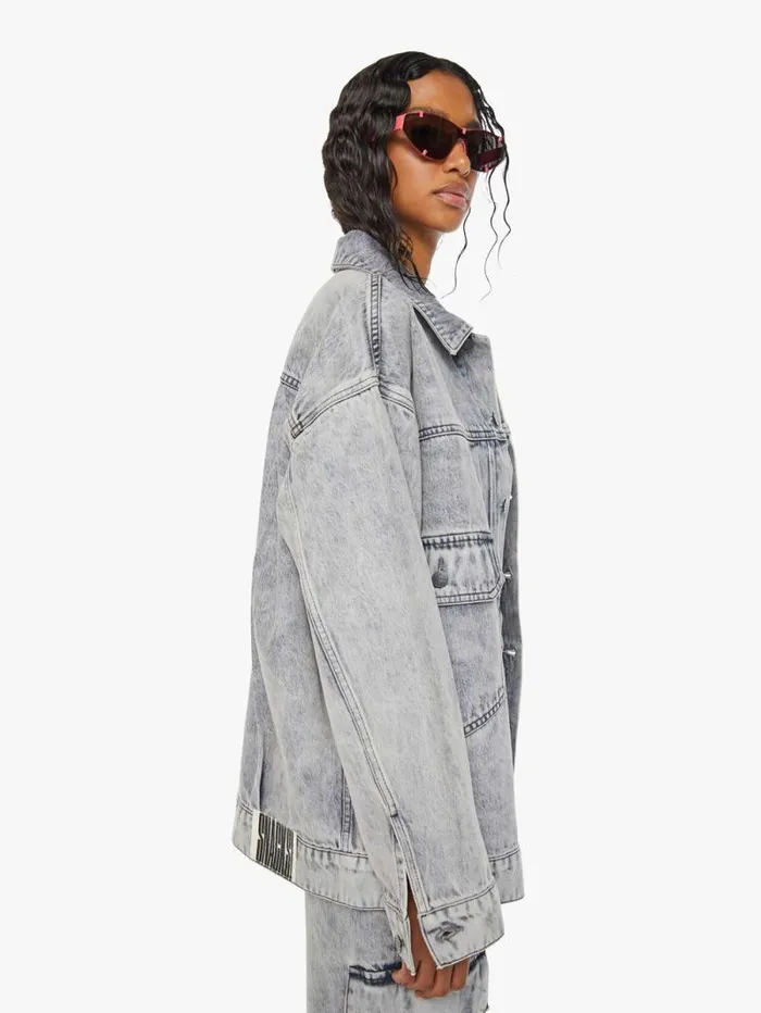 Women Jackets Mother Denim SNACKS The Big Bite Black
