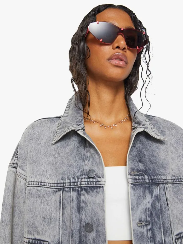 Women Jackets Mother Denim SNACKS The Big Bite Black