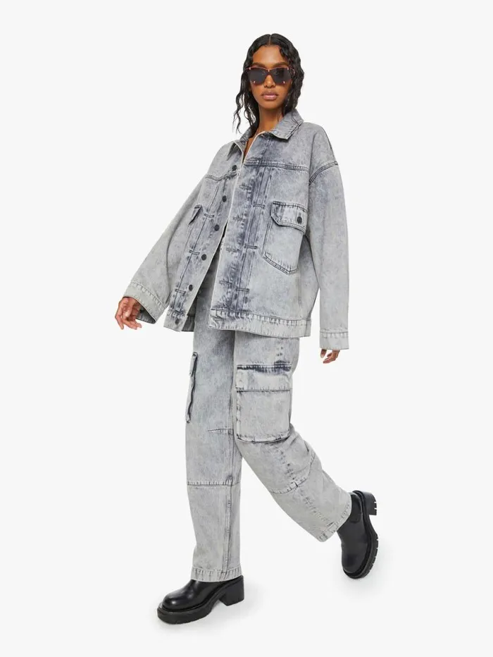 Women Jackets Mother Denim SNACKS The Big Bite Black
