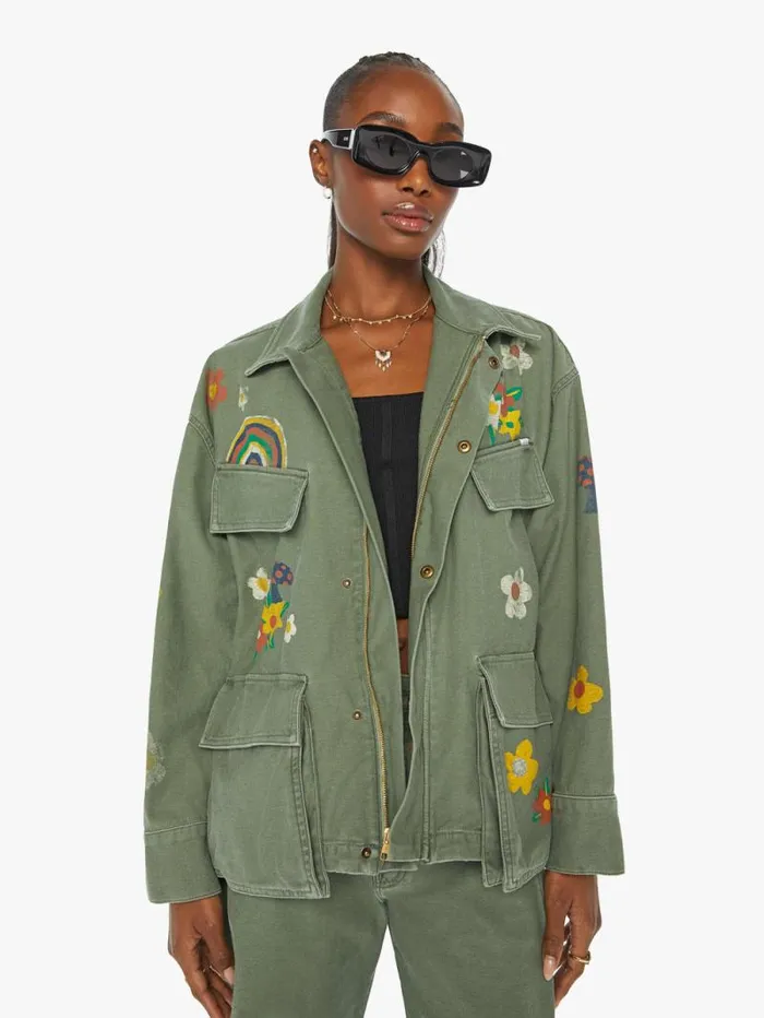 Women Jackets Mother Denim The Mess Hall Green