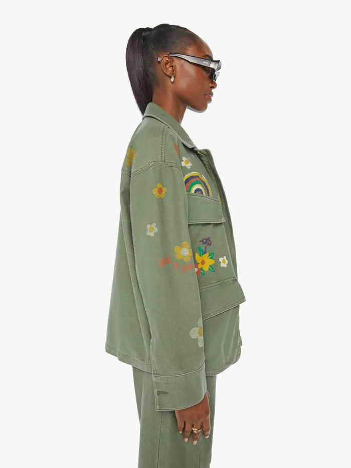 Women Jackets Mother Denim The Mess Hall Green