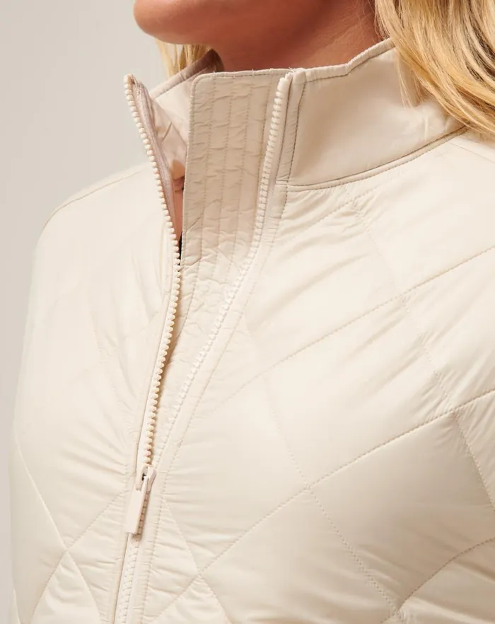 Women Jackets TravisMathew LIGHTS AT NIGHT QUILTED JACKET Pumice Stone Women Jackets TravisMathew LIGHTS AT NIGHT QUILTED JACKET Pumice Stone