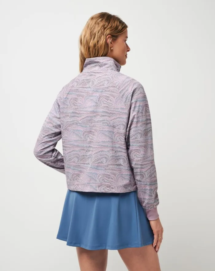 Women Jackets TravisMathew POST MATCH FULL ZIP JACKET Moonscape Multi Women Jackets TravisMathew POST MATCH FULL ZIP JACKET Moonscape Multi