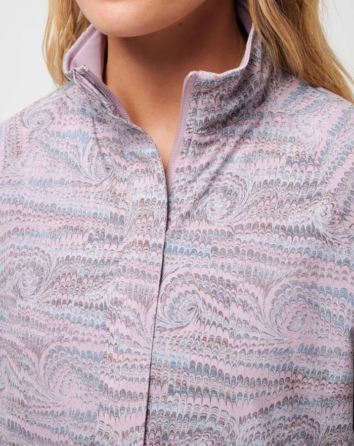 Women Jackets TravisMathew POST MATCH FULL ZIP JACKET Moonscape Multi Women Jackets TravisMathew POST MATCH FULL ZIP JACKET Moonscape Multi