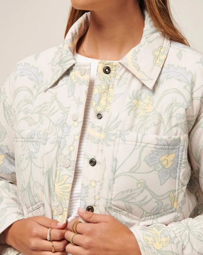 Women Jackets TravisMathew THREE DAY GETAWAY SHACKET Pumice Multi Women Jackets TravisMathew THREE DAY GETAWAY SHACKET Pumice Multi