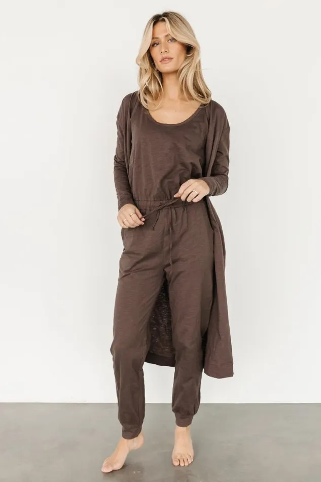 Women Janae Jumpsuit Cardigan Set Mocha Baltic Born Cardigans