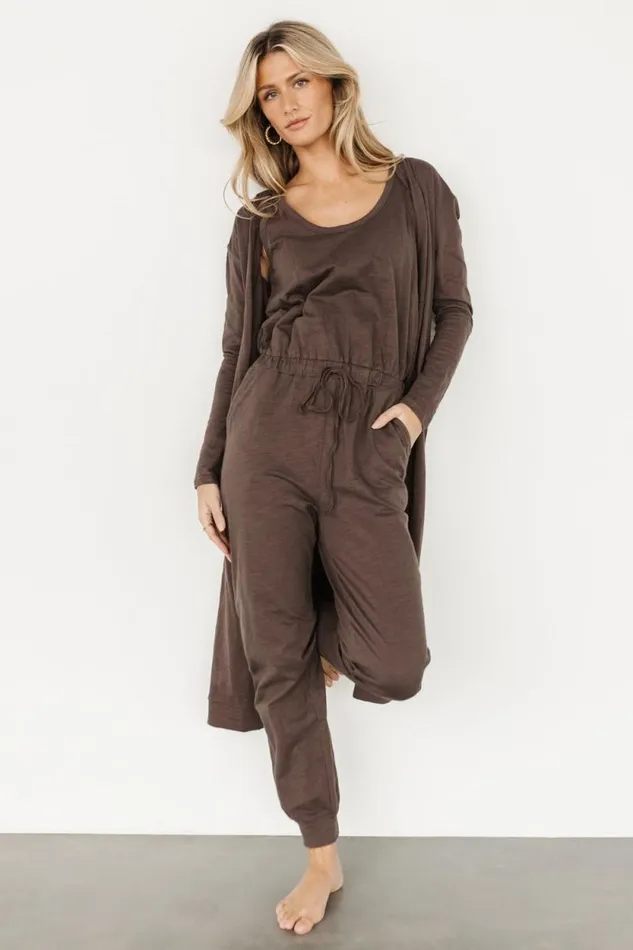 Women Janae Jumpsuit Cardigan Set Mocha Baltic Born Cardigans