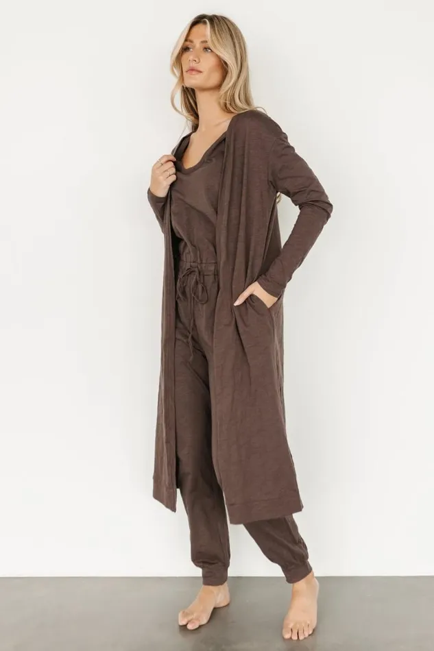 Women Janae Jumpsuit Cardigan Set Mocha Baltic Born Cardigans