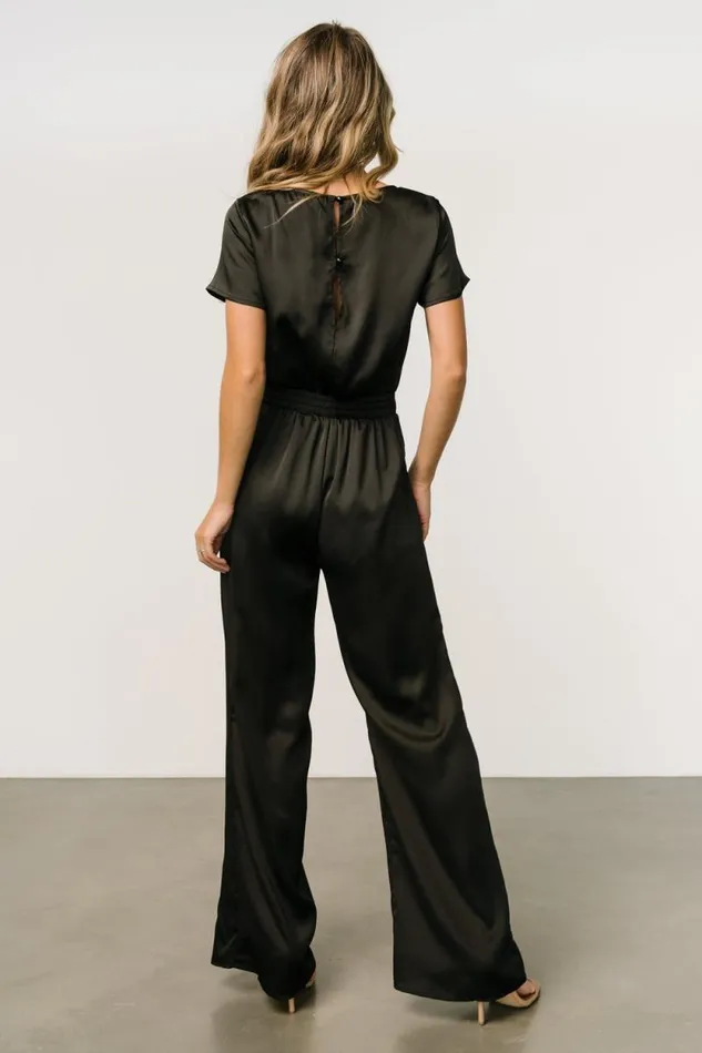 Women Jaxton Satin Jumpsuit Black Baltic Born Jumpsuits and Rompers Women Jaxton Satin Jumpsuit Black Baltic Born Jumpsuits and Rompers