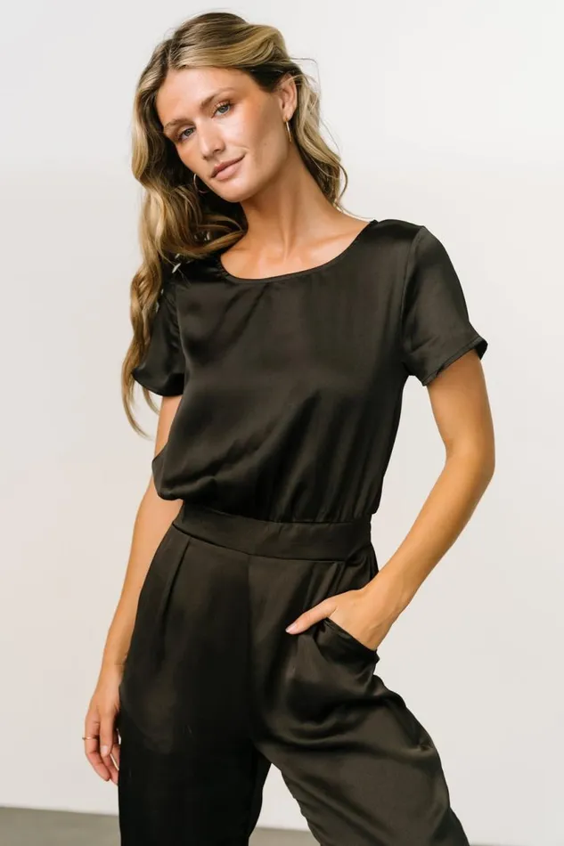 Women Jaxton Satin Jumpsuit Black Baltic Born Jumpsuits and Rompers Women Jaxton Satin Jumpsuit Black Baltic Born Jumpsuits and Rompers
