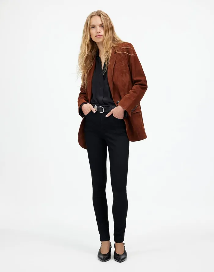 Women Jeans Madewell 10034 HighRise Skinny Jeans Black Frost