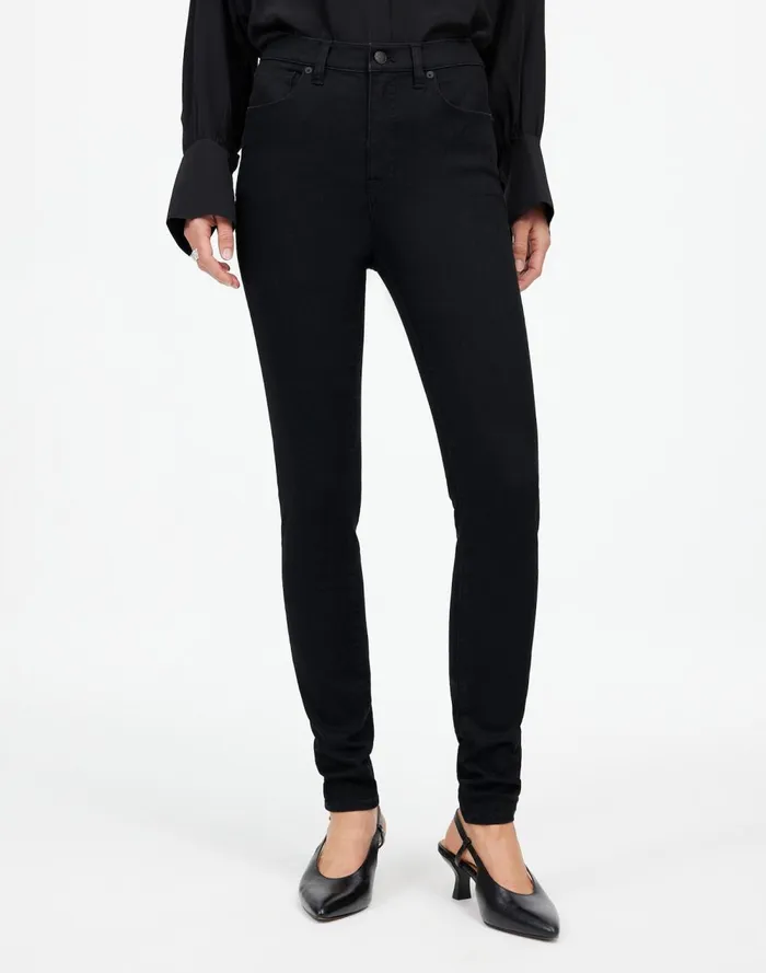 Women Jeans Madewell 10034 HighRise Skinny Jeans Black Frost