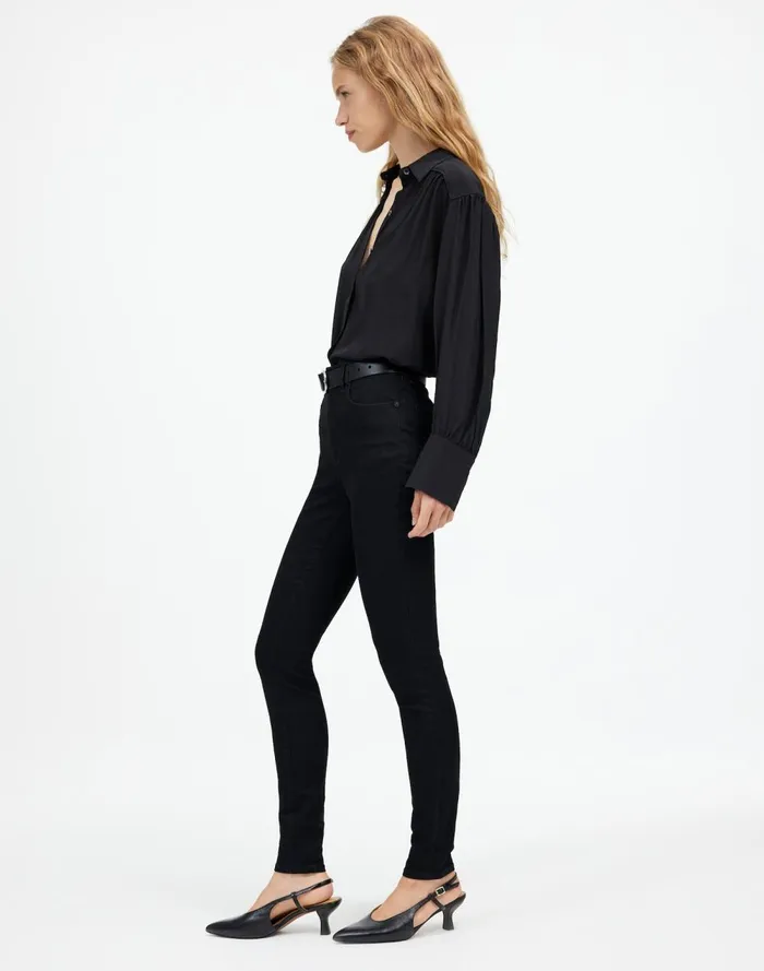 Women Jeans Madewell 10034 HighRise Skinny Jeans Black Frost