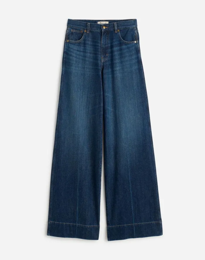 Women Jeans Madewell Plus SuperwideLeg Jeans Softdrape Denim Edition Ellsworth Wash