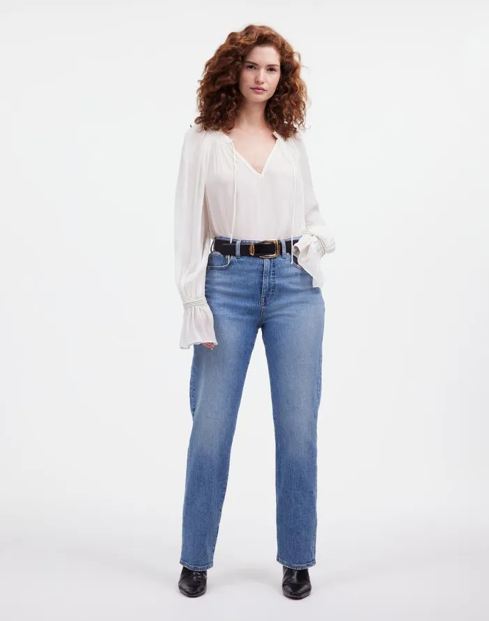 Women Jeans Madewell The Curvy 03990s Straight Jean Rondell Wash